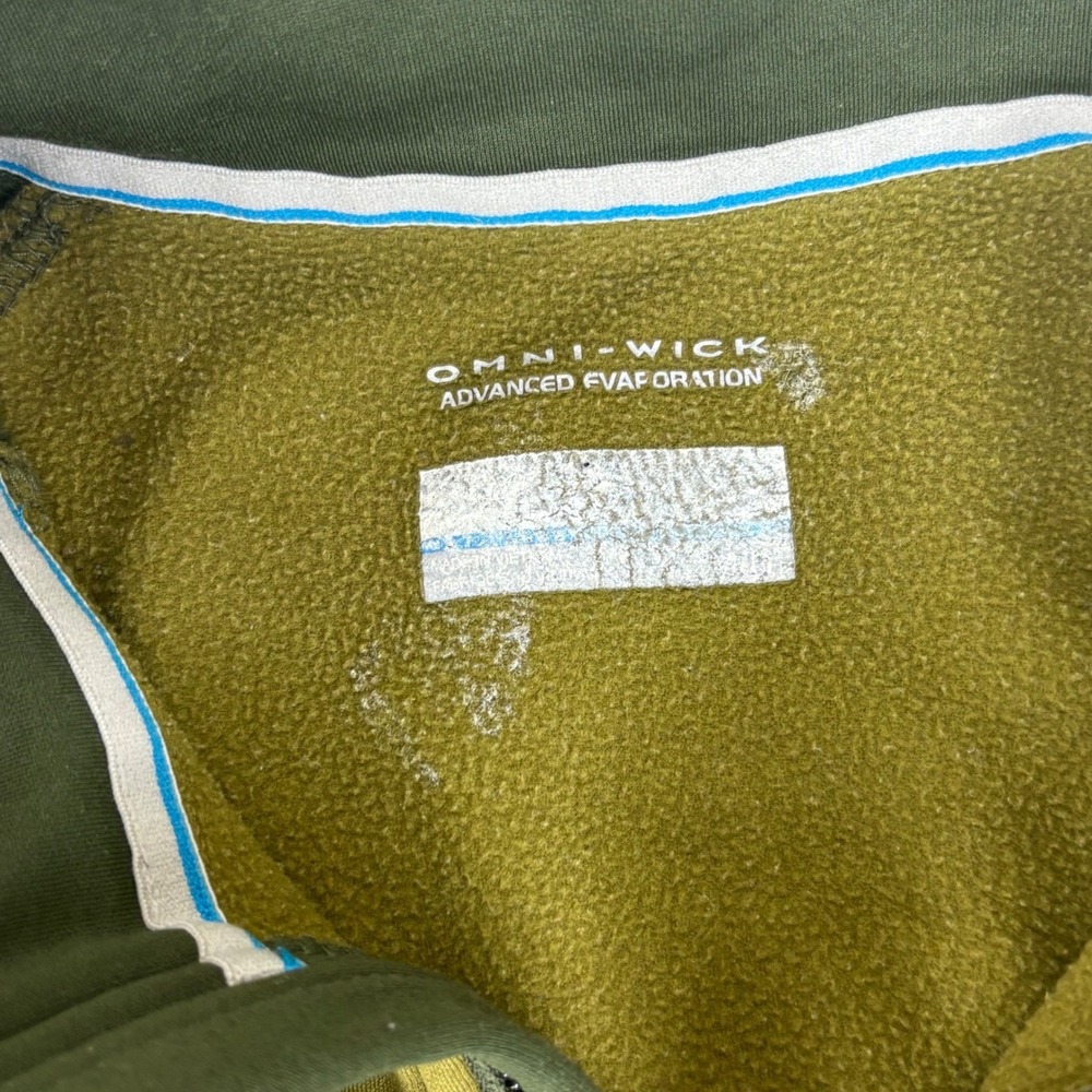 Columbia Jacket Omni-Wick Full Zip Mens Large Green Polyester Fleece AM6672 - Picture 8 of 11